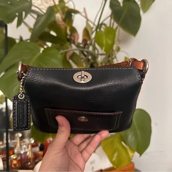 Y2K Coach mini Chelsea  Black Leather Bag - Picture 6 of 8